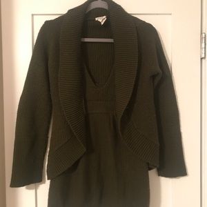 Sweater Dress and Cardigan Set